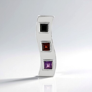 Zawieszka ze srebra - Spinel czarny (MONOSONO COLLECTION)
