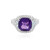 Sibirischer Amethyst-Silberring (Adela Silber)
