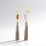 Orecchini in argento con Quarzo Fumè (KM by Juwelo)