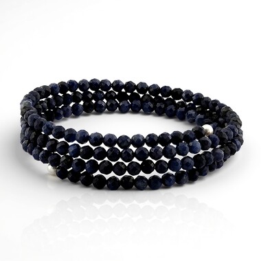 Bracciale in acciaio con Zaffiro Blu (Riya)