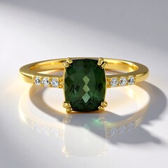 Anello in argento con Apatite Cromo