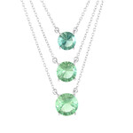 Zilveren halsketting met een Groene Fluoriet