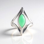 Anello in argento con Crisoprasio (KM by Juwelo)