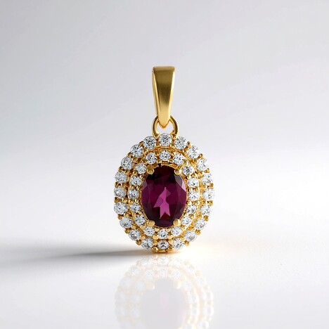 Ciondolo in argento con Rodolite di Naktamunda
