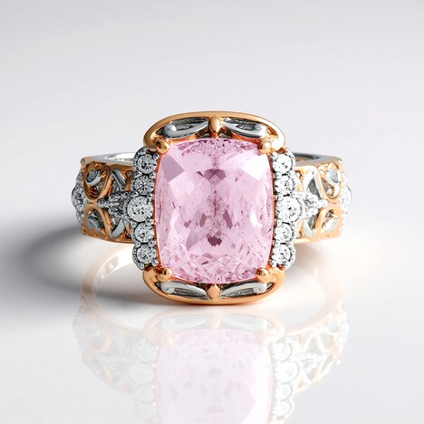 Anello in argento con Kunzite Brasiliana (Gems en Vogue)