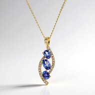 Collier en or et Tanzanite AAA (CIRARI)