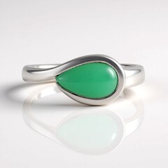 Anello in argento con Crisoprasio