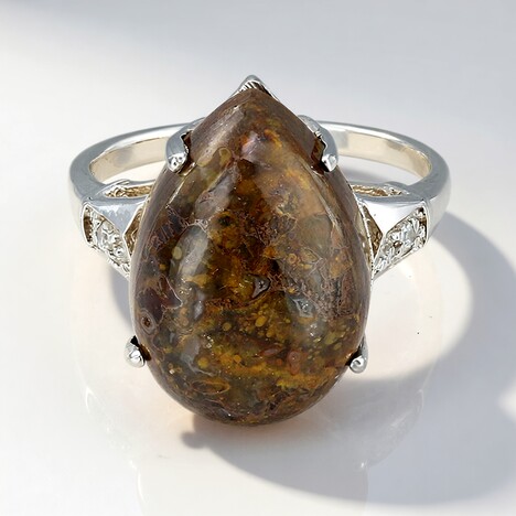 Anello in argento con Quarzo Dinosauro