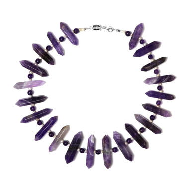 Amethyst-Silberhalskette