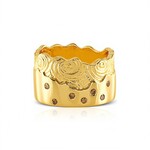 I3 Champagner-Brillant-Silberring (de Melo)