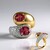 Anello in oro con Tormalina Rosa Brasiliana AAA (SUHANA)
