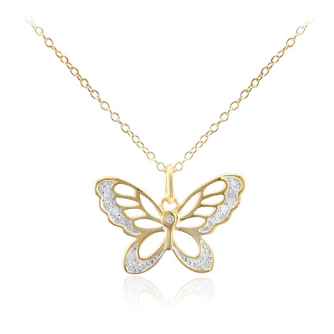 I3 (I) Diamant-Silberhalskette