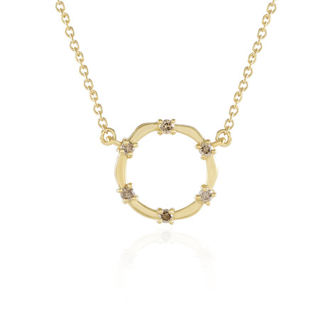 Collar en plata con Diamante champán I2 (de Melo Essence)