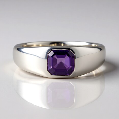 Anello in argento con Ametista Siberiana
