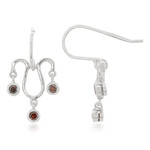 Orecchini placcati in platino con Diamante Fancy