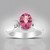 Bague en argent et Tourmaline rose du Brésil  (Pallanova)