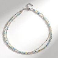 Fancy Beryl Silver Necklace