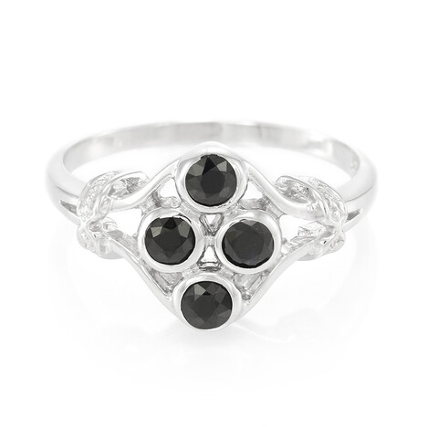 Zilveren ring met blauwe saffieren