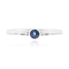 Anillo en plata con Zafiro azul