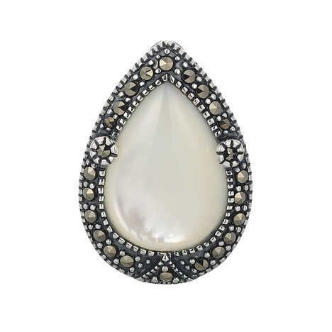 Perlmutt-Silberanhänger