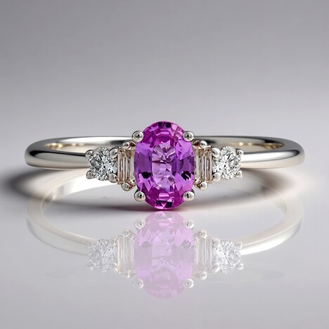 Anello in oro con Zaffiro Rosa (CIRARI)