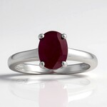 Anello in argento con Rubino Keniano