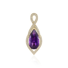 Sambia-Amethyst-Goldanhänger (de Melo Gold)