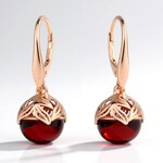 Orecchini in argento con Ambra Rossa Colombiana (dagen)