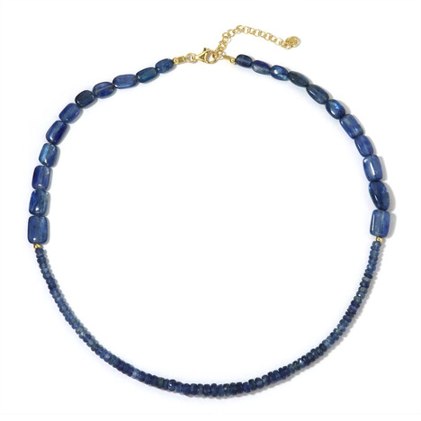 Zilveren halsketting met Nepal Kyanieten