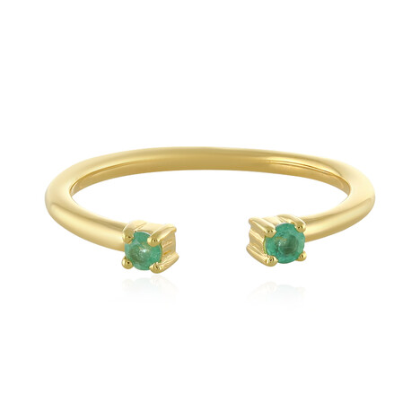 Anillo en plata con Esmeralda de Rusia