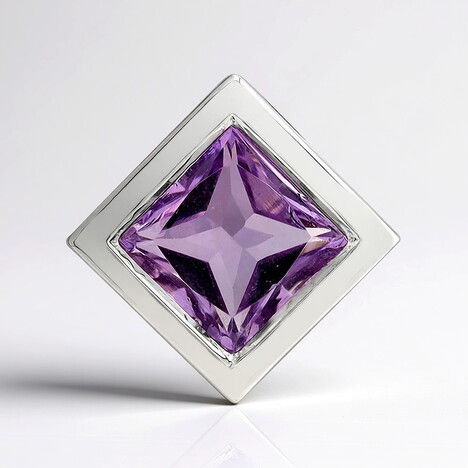 Ciondolo in argento con Ametista Boliviana (MONOSONO COLLECTION)