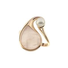 Rose Quartz Silver Ring