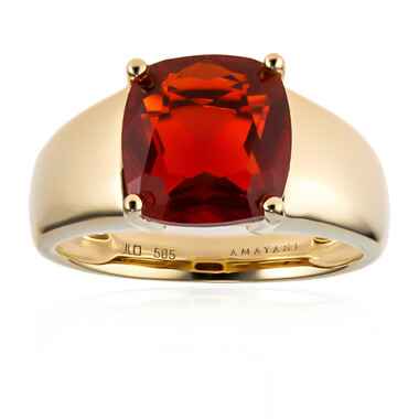 Mexikanischer Feueropal-Goldring (AMAYANI)