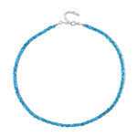 Collana in argento con Apatite Blu Neon