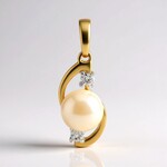 Ciondolo in argento con Perla d'Acqua Dolce Bianca (TPC)