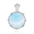 Pendentif en argent et Larimar