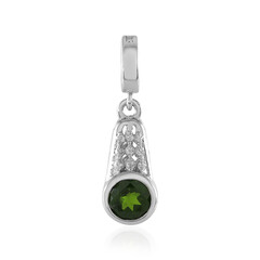 Ciondolo in argento con Diopside Russo