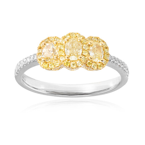 Anillo en oro con Diamante amarillo SI2 (CIRARI)