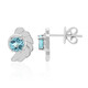 Boucles d'oreilles en argent et Apatite bleue (Pallanova)