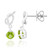 Pendientes en plata con Peridoto de Jilin (Pallanova)