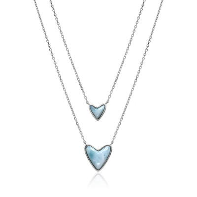 Collar en plata con Larimar