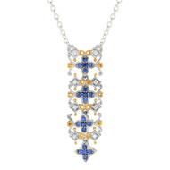 Blauer Saphir-Silbercollier (Gems en Vogue)