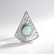 Brasilianischer Aquamarin-Silberanhänger (MONOSONO COLLECTION)