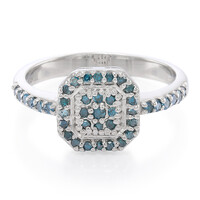 Anello placcato in platino con Diamante Fancy