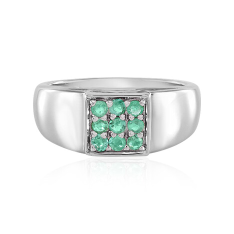 Kolumbianischer Smaragd-Silberring