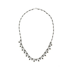 Zilveren halsketting met zoetwater kweekparels