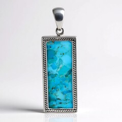 Ciondolo in argento con Turchese Kingman Mohave Blu