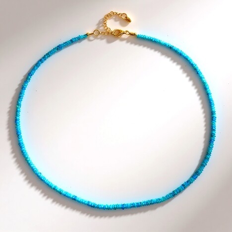Collana in argento con Opale Blu dell'Etiopia