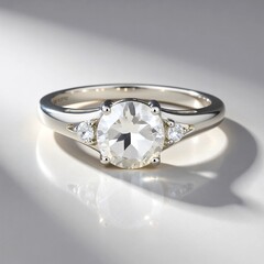Anello in argento con Petalite
