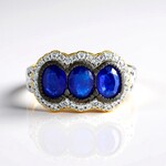 Anello in argento con Spinello Cobalto (Gems en Vogue)